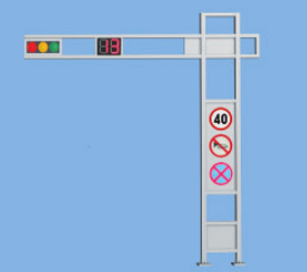 一体框架式信号灯杆件